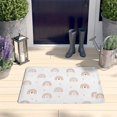 thumbnail image 2 of White Boho Bohemia Rainbow Hearts Flannel Non Slip Door Rugs,Washable Door Mats Indoor,Decorative Door Mats,Dirt-Resistant and Absorbent Doormat for Entrance,Bedroom,Kitchen,Bathroom,31.5"x17", 2 of 4