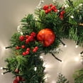 New Christmas Garland with Lights 9 Ft, Prelit Xnas Garland with Red