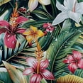 thumbnail image 5 of Orinice Tropical Leaf Shower Curtain Pink Flowers Flowers Hibiscus Green Palm Banana Coconut Leaf Plants Plants Spring Flowering Summer Hawaii Nature Scenery Polyester Fabric Bath décor, 5 of 7