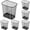Black2, variant on Nuanchu 1 Pcs Mesh Square Trash Cans 4 Gallons Wire Wastebasket for Home Black Metal Office Garbage Cans Rectangular Open Top Trash Bin for Kitchen Bathroom Bedroom, 11.7 x 8.5 x 11.8 Inch (Silver)