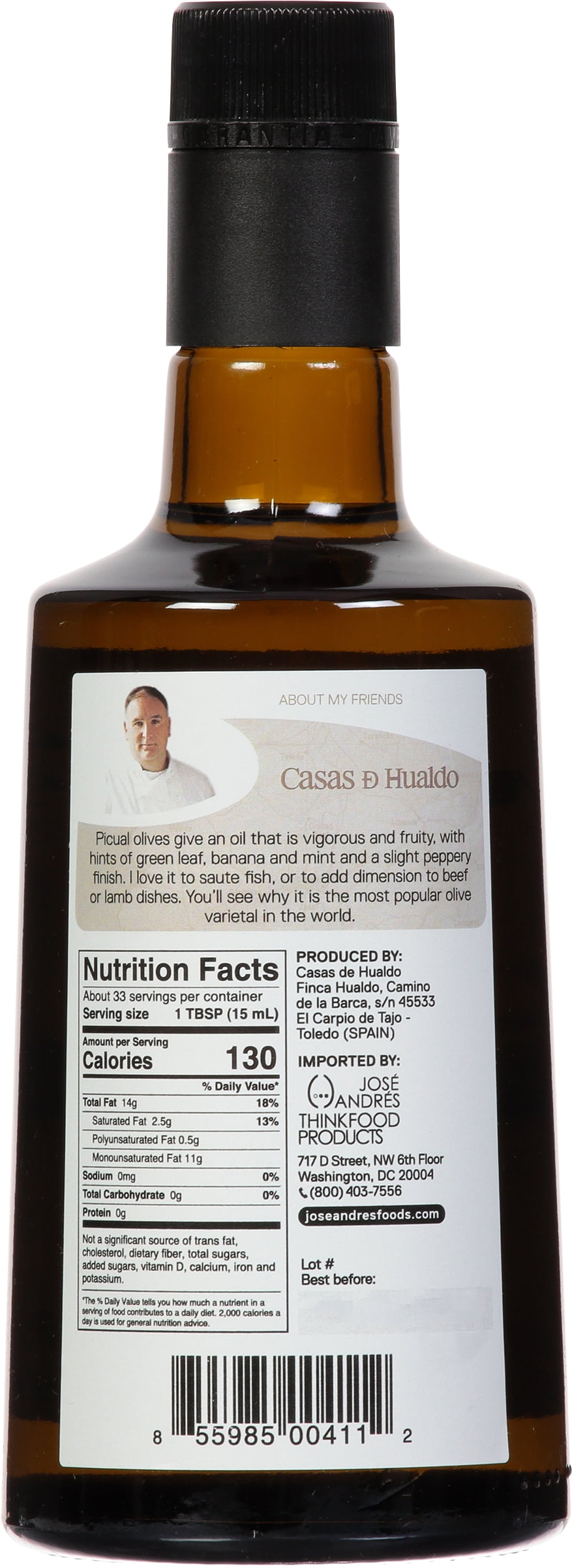 Jose Andres Picual Olive Oil, 16.9 OZ, 12 Pack