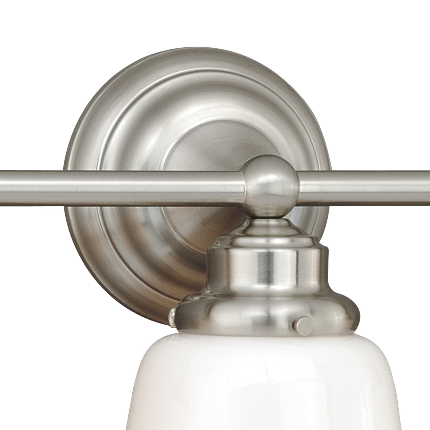 3 Light Vanity Light Fixture - Satin Nickel Bathroom Lighting - Timeless Farmhouse Style