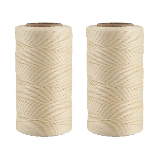2X,260M 150D 1MM Costura de Encerado Hilo de Mano Cable de la Cuerda Craft DIY Color: Color Crema