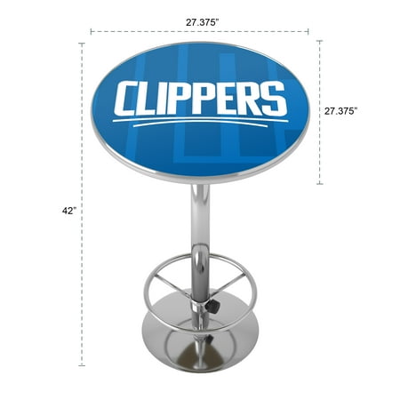 L.A. Clippers NBA Fade Chrome Pub Table - Blue, White