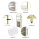 thumbnail image 4 of Gabinete de bar de esquina con estante para vino desmontable y soporte para copas, mueble buffet pequeño, 4 of 7
