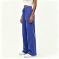 thumbnail image 2 of Asgosdo Sweatpants for Women Wide Leg Baggy Fleece Lined Drawstring High Waisted Casual Workout Pants Fall Lounge Pants with Pockets, 2 of 8