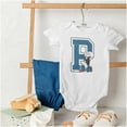 thumbnail image 4 of Popeye Cartoon Vintage Varsity P Romper Boys or Girls Infant Baby Brisco Brands NB, 4 of 6