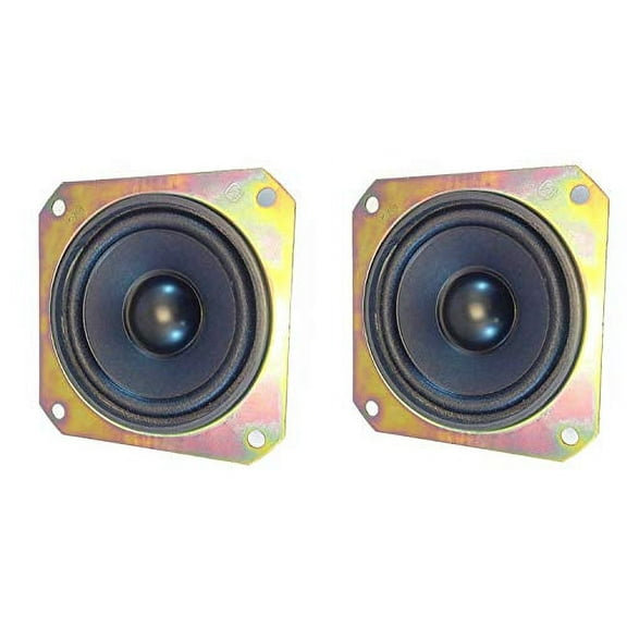 3" Replacement Speaker 6 OHM 3-1/2 Square Plate (Pair)