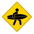 thumbnail image 1 of Surfer Yellow - 5" Vinyl Sticker - For Car Laptop I-Pad - Waterproof Decal, 1 of 1