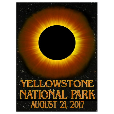Yellowstone Solar Eclipse Travel Art Print Poster by NW ArtMall (9