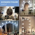 thumbnail image 4 of Mirror LED Light Bulb Lights Stepless Dimmable Wall Lamp 2 6 10 14 Bulbs Kit for Dressing Table ,Widely Use, 4 of 5