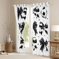 thumbnail image 4 of Feelyou Cartoon Black Bowknot Black Out Curtains for Kid, Football Soccer Print Curtains Pack of 2 (42x63 Each), Fashion Ribbon Bedroom Curtains, Living Room Curtains Decor, 4 of 7