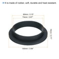 thumbnail image 2 of Uxcell T Type Rubber Grommet Mount Dia 80mm ID 73mm Seal Protection Flexible Hole Plugs Cable Pipe Black, 2 of 5