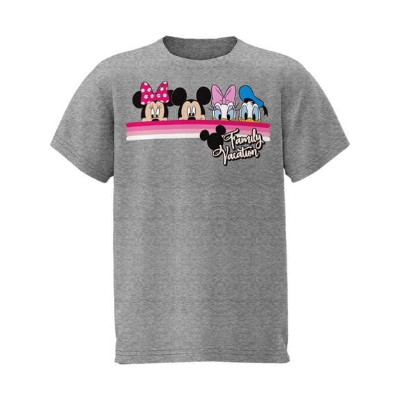 Disney Minnie & Friends Family Vacation Youth Tee Shirt, XS-L (Girl's)