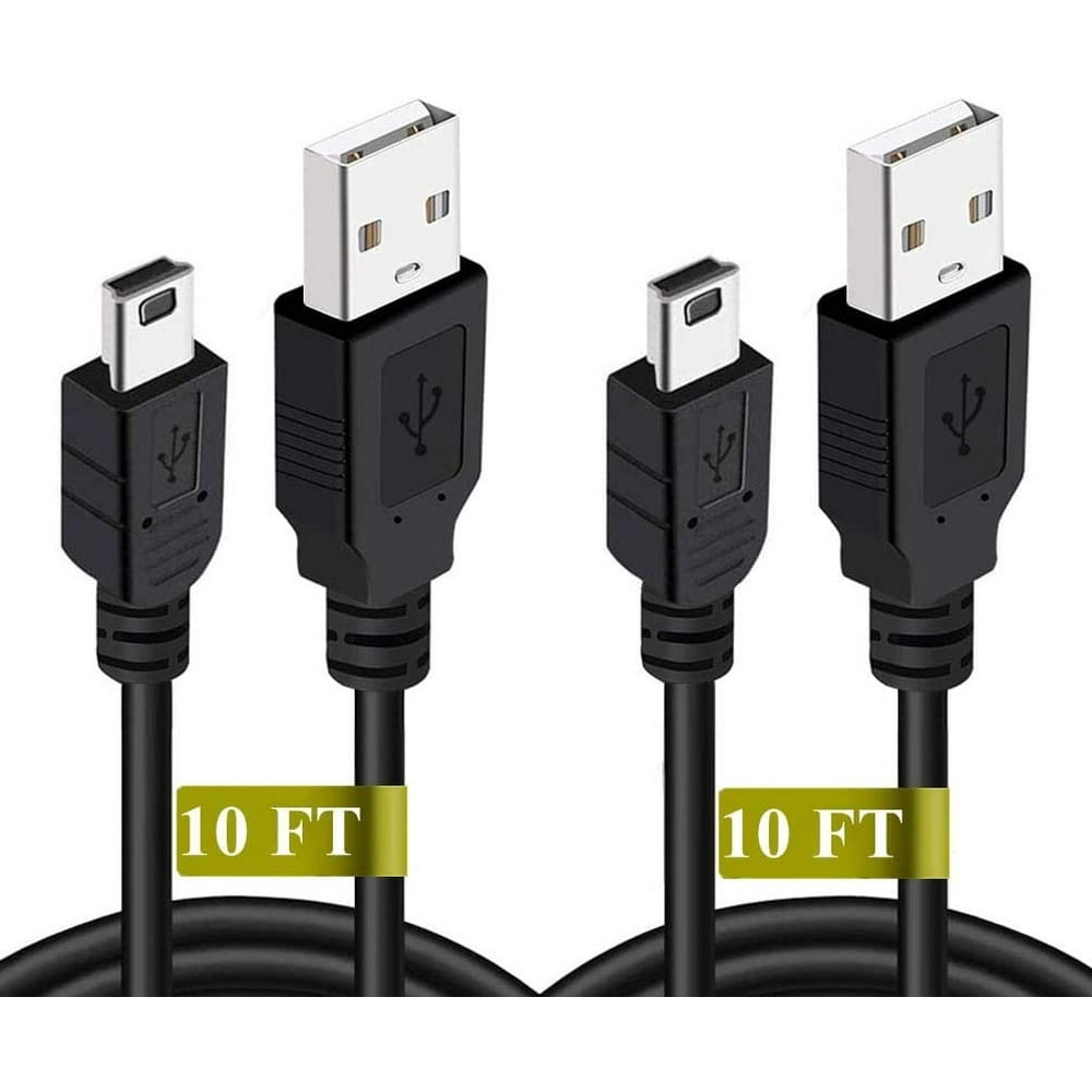 2 Pack 10ft Charging Cable for SONY Playstation 3 PS3 Controller