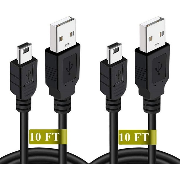 2 Pack 10ft Charging Cable for SONY Playstation 3 PS3 Controller