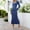 Blue, variant on Women's Casual Long Sleeve Knit Dress Elegant Bodycon Vacation Maxi Dress Slim Fit Winter Fall Outfit Rose Outfits Ruffle Dress Casual Dress Dress Women Vintage Dress Women Maxi Dresses Summer Long