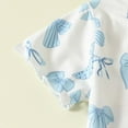 thumbnail image 4 of Gubotare Baby Girl Clothes Summer Toddler Baby Girl Summer Outfits Short Sleeve T-shirt Top + Shorts Set 12 18 Months (Blue,12-18 Months), 4 of 6