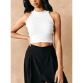 thumbnail image 2 of Blusa Crop Cuello Halter Canale Diseño Elegante y Comodidad, 2 of 5