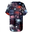 thumbnail image 4 of Hauts d'Été Grande Taille Femmes Décontracté Femmes T-Shirts à Col Rond Imprimés Manches Courtes T-Shirt Blouse Hauts Amples T-Shirt à Col en V Femmes en Liquidation, 4 of 5