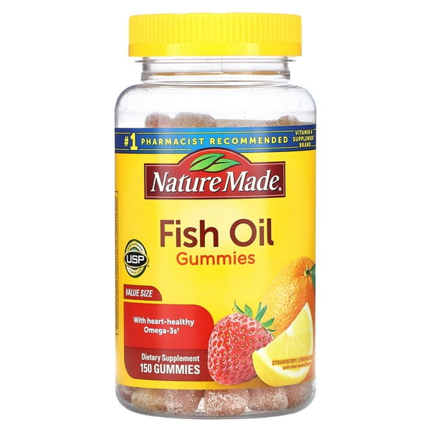 Nature Made Adult Gummies Fish Oil Gummies, Assorted Flavors 150 ea