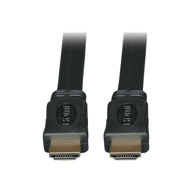 Eaton Tripp Lite Series HDMI 3 ft High-Speed Flat Cable, Digital Video with Audio, UHD 4K (M/M), black, (0.91 M) - Câble HDMI - HDMI Mâle vers HDMI Mâle - 3 Pi - triple Blindage - Noir - Plat