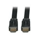 Eaton Tripp Lite Series HDMI 3 ft High-Speed Flat Cable, Digital Video with Audio, UHD 4K (M/M), black, (0.91 M) - Câble HDMI - HDMI Mâle vers HDMI Mâle - 3 Pi - triple Blindage - Noir - Plat – image 1 sur 2