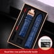 thumbnail image 3 of Correa de reloj de cuero negro y azul con hebilla de mariposa para hombre y mujer, compatible con todas las marcas de relojes, 12/14/15/16/18/19/20/22/23 mm, 3 of 5