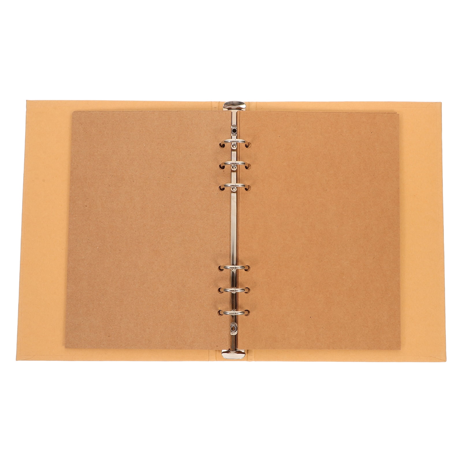 1 Set Kraft Paper Binder Refillable Notebook Cover Loose-leaf Notebook Shell Students Binder Shell Binder Cover Binder Notebook Binder Cover Kraft Paper Binder Reusable Notebook Shell