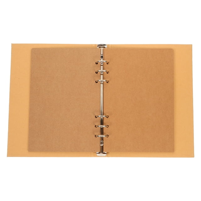 1 Set Kraft Paper Binder Refillable Notebook Cover Loose-leaf Notebook Shell Students Binder Shell Binder Cover Binder Notebook Binder Cover Kraft Paper Binder Reusable Notebook Shell
