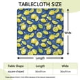 thumbnail image 2 of Yellow Lemon Fruit Slices Blue Pattern Square Fitted Tablecloth with Elastic Edge,Square Table Cover,Washable Elastic Table Cover for Home Kitchen Party Decor 36"x36", 2 of 6