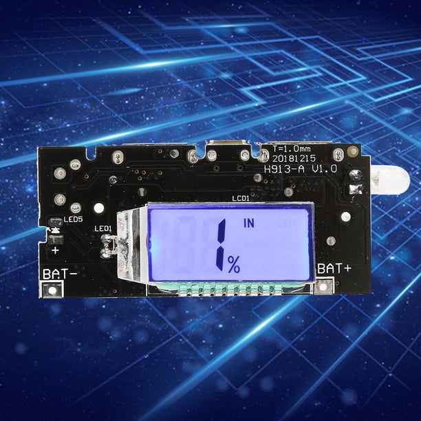 Módulo de Banco de Energía USB Dual, Cargador de Batería de Litio Con Pantalla Lcd, Salida de 5V 1A 2.1A, Circuito, PARA BANCO DE ENERGIA PORTÁTIL DE BRICOJEJEJE