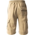 thumbnail image 3 of Ma Croix Men's Comfort Fleece Cargo Sweat Shorts with Drawstring, 3 of 5