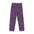 thumbnail image 5 of Balery Men'S Retro Florals Purple Pants,Sleepwear Pants,Pajama Pants,Pj Bottoms Drawstring And Pockets-Small, 5 of 9