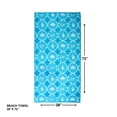 thumbnail image 2 of Better Homes & Gardens 2 Pack Cotton Blend Beach Towels, 72 x 38 in, Blue Seashell, 2 of 10