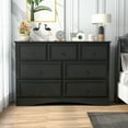 thumbnail image 5 of HUJAUU 7 Drawer Dresser, Modern Wood Chest of Drawers for Bedroom, Living Room, Closet, Hallway, Nursery, Black, 5 of 6