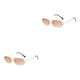 thumbnail image 4 of Qarigey Gafas de sol clásicas Las mujeres aman la durabilidad Lentes transparentes a prueba de herrumbre Gafas de sol rectangulares de ángulo Type2 NO2, 4 of 6