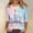 #_001Blue, variant on Easter Shirt Women 3/4 Length Sleeve Crew Neck Shirts Dressy Bunny Rabbit Eggs Graphic Tops Vacation Loose Fit Cozy Tee Tops Blue XL