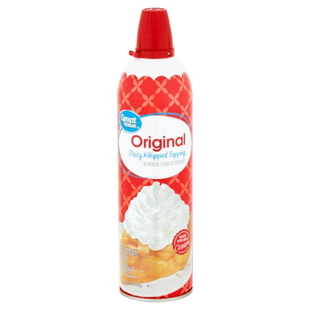 Great Value Whipped Light Cream, Original, 13 oz - Walmart.com