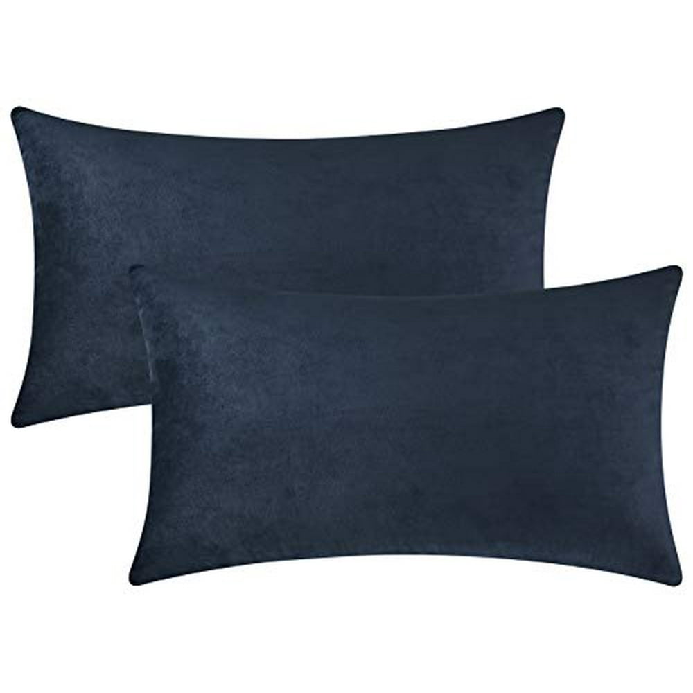 Mixhug Set of 2 Cozy Velvet Rectangle Decorative Throw Pillow Covers