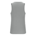 thumbnail image 5 of ZCFZJW Men's Casual Ribbed Knit Tank Top Henley Shirt Summer Beach Hippie Shirt Half Button Sleeveless Muscle T Shirts Quick Dry Fitness Shirt Gray L, 5 of 7