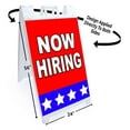 thumbnail image 2 of Now Hiring (24" X 36") Standard A-Frame Signicade, Includes Decal Applied To Stand, 2 of 4