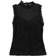 thumbnail image 2 of GUESS Blusa de encaje Mansfield para mujer, negra, pequeña Guess Pull-over, 2 of 2