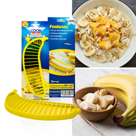 CookArt Banana Slicer Fruit Salad Cutter Vegetable Chopper Kitchen Tool (Best Fruit Salad Combination)