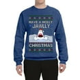 thumbnail image 2 of Wild Bobby Have a Holly Jawlly Christmas Shark Sweater | Funny Holiday Unisex Crewneck Sweatshirt, 2 of 5