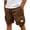 AF06-Brown, variant on Tactical Cargo Shorts For Men Drawstring Elastic Waist Hiking Shorts With Pockets Work Outdoor Athletic Running Short Khaki M