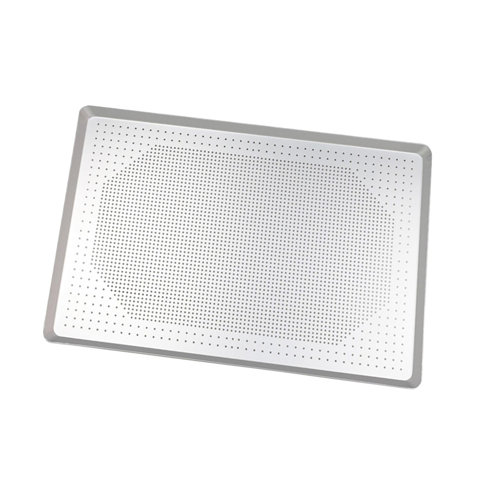 Fiocias Aluminum Perforated Sheet Pan Baking Pan Reusable Easy to Clean Pizza Pan Cookie Style A