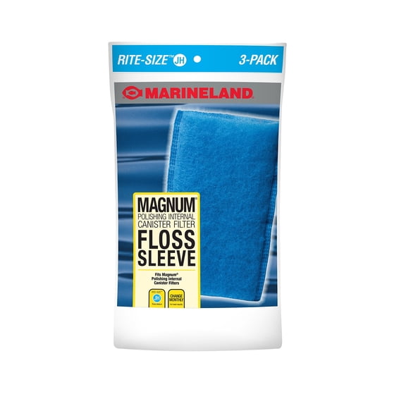 Marineland Magnum Polishing Internal Canister Filter Floss Sleeve for Aquariums, Rite-Size JH, 3 Count
