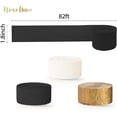 thumbnail image 3 of NICROHOME EUR Graduation Season Decorations, 6 Rolls Ivory White Gold Black Crepe Paper Streamers for Wedding, Baby Bridal Shower, Birthday, 82Ft Long, 3 of 6