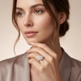 thumbnail image 6 of Rosec Jewels IGI Certified Lab Grown Diamond Solitaire Engagement Ring - 3 Carat - E-VS1 Quality - with Jewelry Box, 18K White Gold, US 7.50, 6 of 7